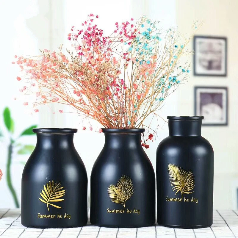 

VASE Beautiful decorative Ceramic Vase artificial decoration flower arrangement art black bottle vase for Decorate the balcony