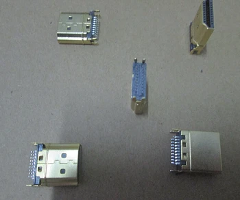 

50PCS/Lot HDMI Male Jack/plug connector 19PIN 19P 1.6MM 180 Degree Gold-Plated for crome cast