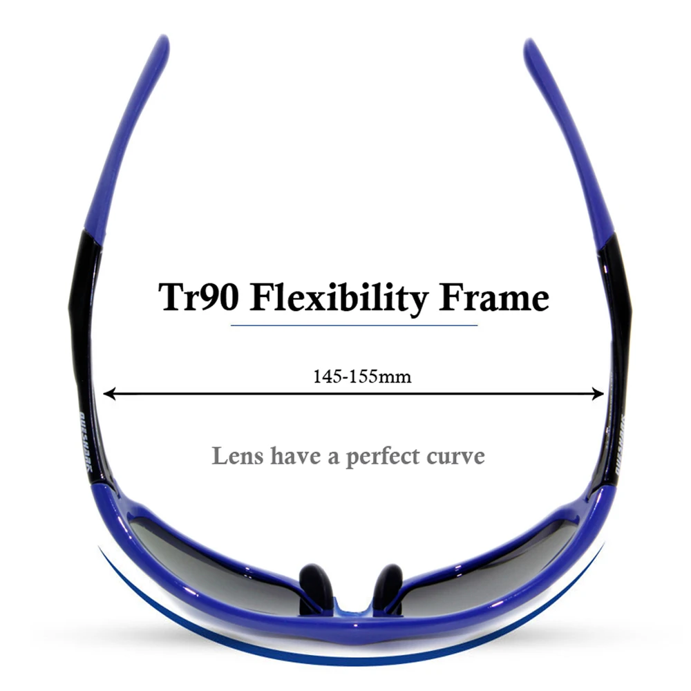 Queshark TR90 Uv400 Professional Polarized Cycling Sunglasses Bike Goggles Fishing Ski Glasses Sports Bicycle Sunglasses Eyewear