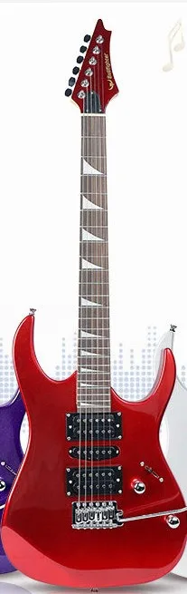 6 струн электрогитары палисандр гриф липа гитары ra с Gig Bag для начинающих или профессионального представления рок - Цвет: Красный
