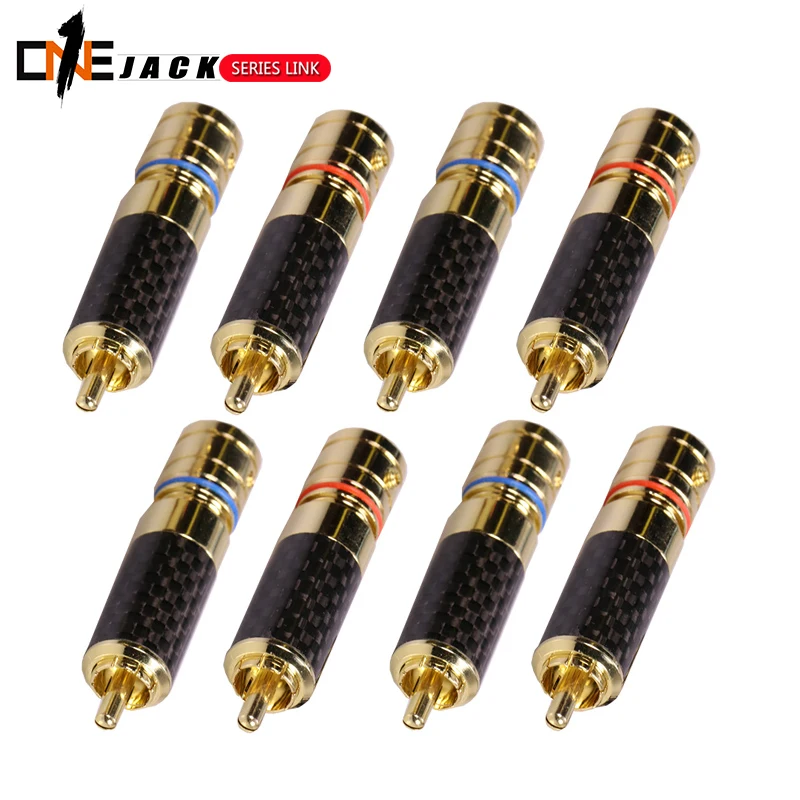 

30Pcs High Quality Gold Plating RCA Jack Connector RCA Male Plug Support Max 8mm Cable