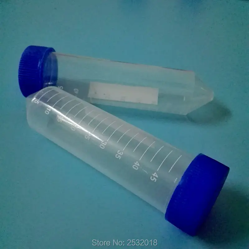 10 pcs!50ml laboratory Centrifuge Tubes with screw cap Plastic