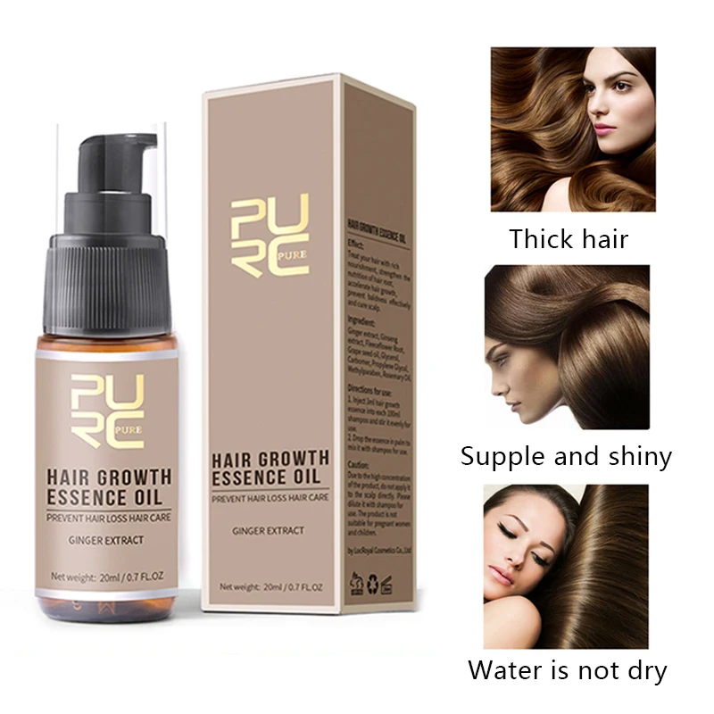 

20ml Fast Hair Growth Essence Oil Ginger Extract Spray Prevent Hair Loss H7JP