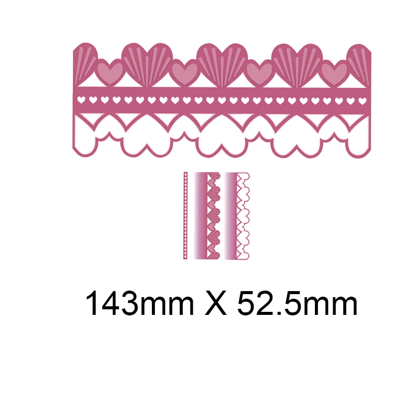 

Metal Cutting Dies Heart Borders Edges Stencils for Scrapbooking Embossing Die Paper Cards Making Album Decorative New 2019