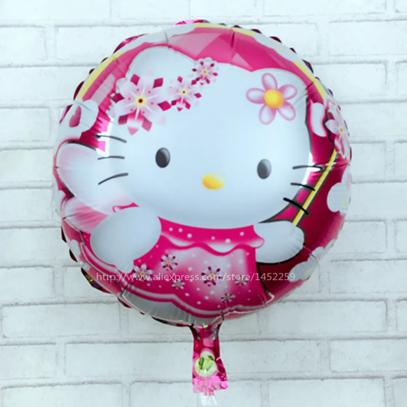 

XXPWJ Free Shipping New circular membrane kt cat toy balloon wedding birthday party decoration balloon wholesale H-002