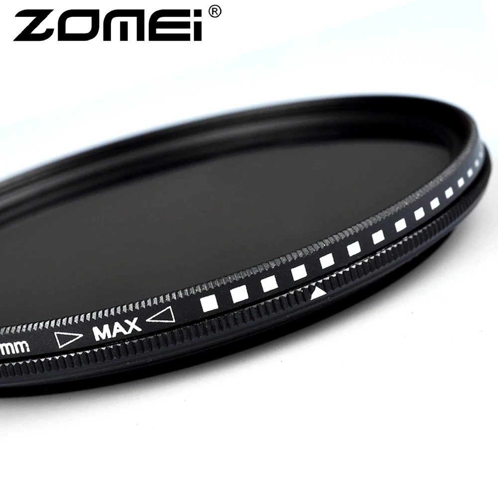ZOMEI Fader ND2 400 Filter 1 4 мм Тонкий Ультратонкий регулируемый объектив с оптическим стеклом AGC нейтральной