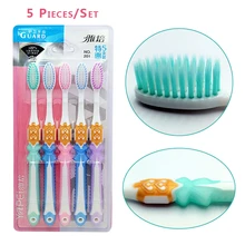5 шт./компл. мягкая щетка для волос стоматологические инструменты отбеливание зубов Уход за зубами очиститель языка десны уход за зубами бамбуковая зубная щетка