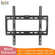 Fixed TV Wall Mount Bracket for Most 26-55Inch LED Plasma Low Profile TV Holder up to VESA 400x400mm and 110lbs Loading Capacity