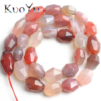 

8x12mm Natural Irregular Faceted Persian Agates Beads Gem Loose Spacer Beads For Jewelry Making DIY Bracelet Necklace 15''Strand