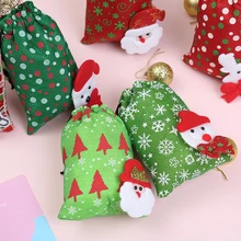 Рождественские конфетные сумки для девочек, детские «Рассвет Справедливости», узор, подарок Санта-Клауса, Упаковочная Сумка, карман на шнурке, кошелек для монет