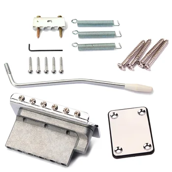 

New Electric Guitar Tremolo Bridge with Neck Plate Durable Replacement Musical Instrument Accessories XD88