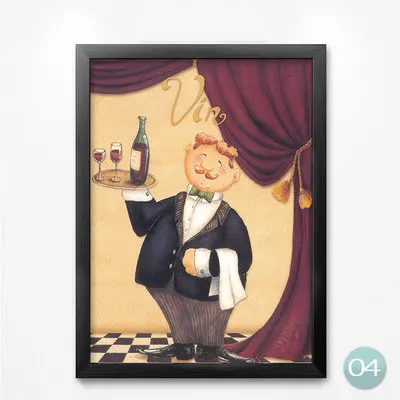 Герои мультфильмов повар шеф-повар холст картины Nordic, художественное украшение для дома, плакат модульное Настенное панно для Кухня Декор в гостиную - Цвет: 4