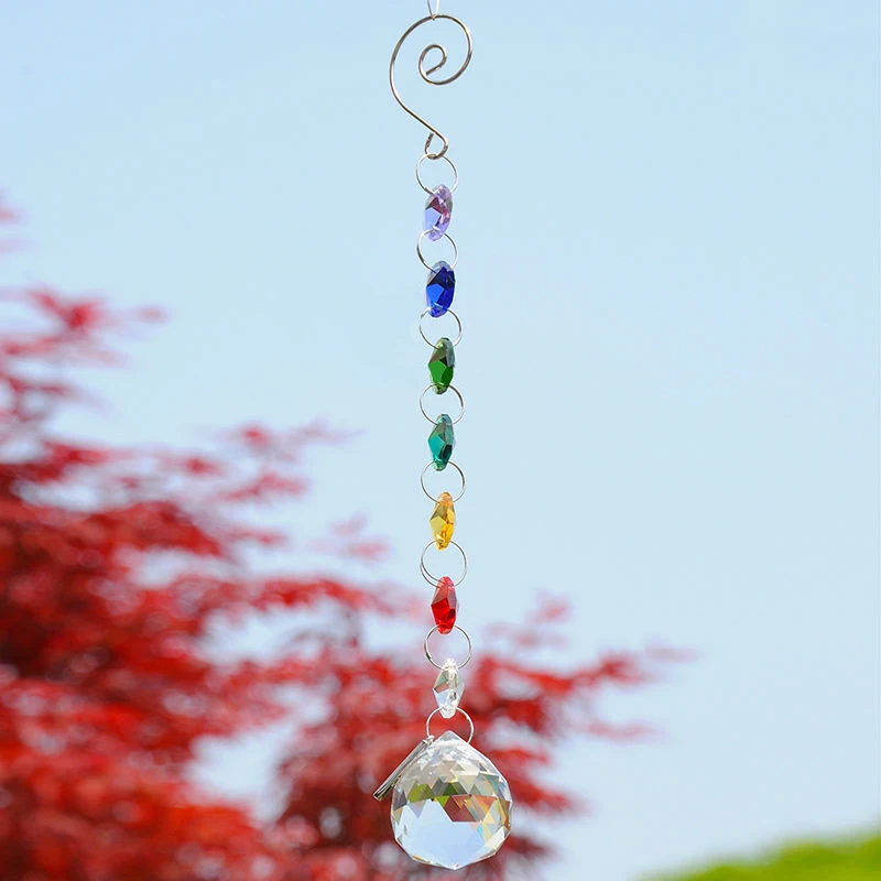Clear Crystal Ball Rainbow Suncatcher Prisms Pendant Pendulum Wedding Decor Gift