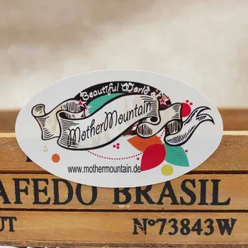 

7*4cm 1000pcs custom logo made oval shape colorful print label tag sticker self-adhesive paper gift /products tag label