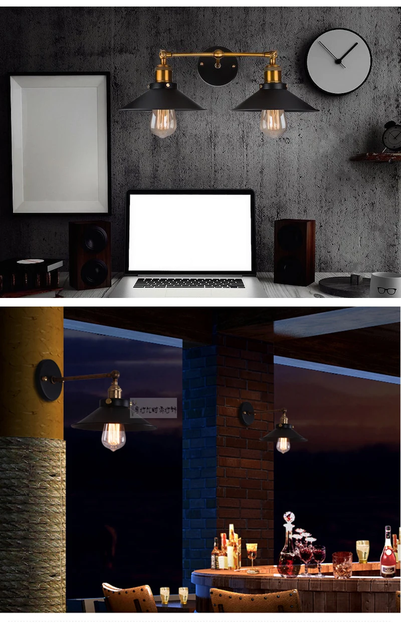 Lampara pared настенный светильник E27 85-265 в wandlamp badroom тщеславие светодиодный настенный светильник винтажная мода бар лампы зеркальный свет домашний декор