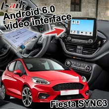 Android GPS box navegação para Ford Fiesta etc caixa de interface de vídeo SYNC 3 espelho link youtube jogar waze vista traseira