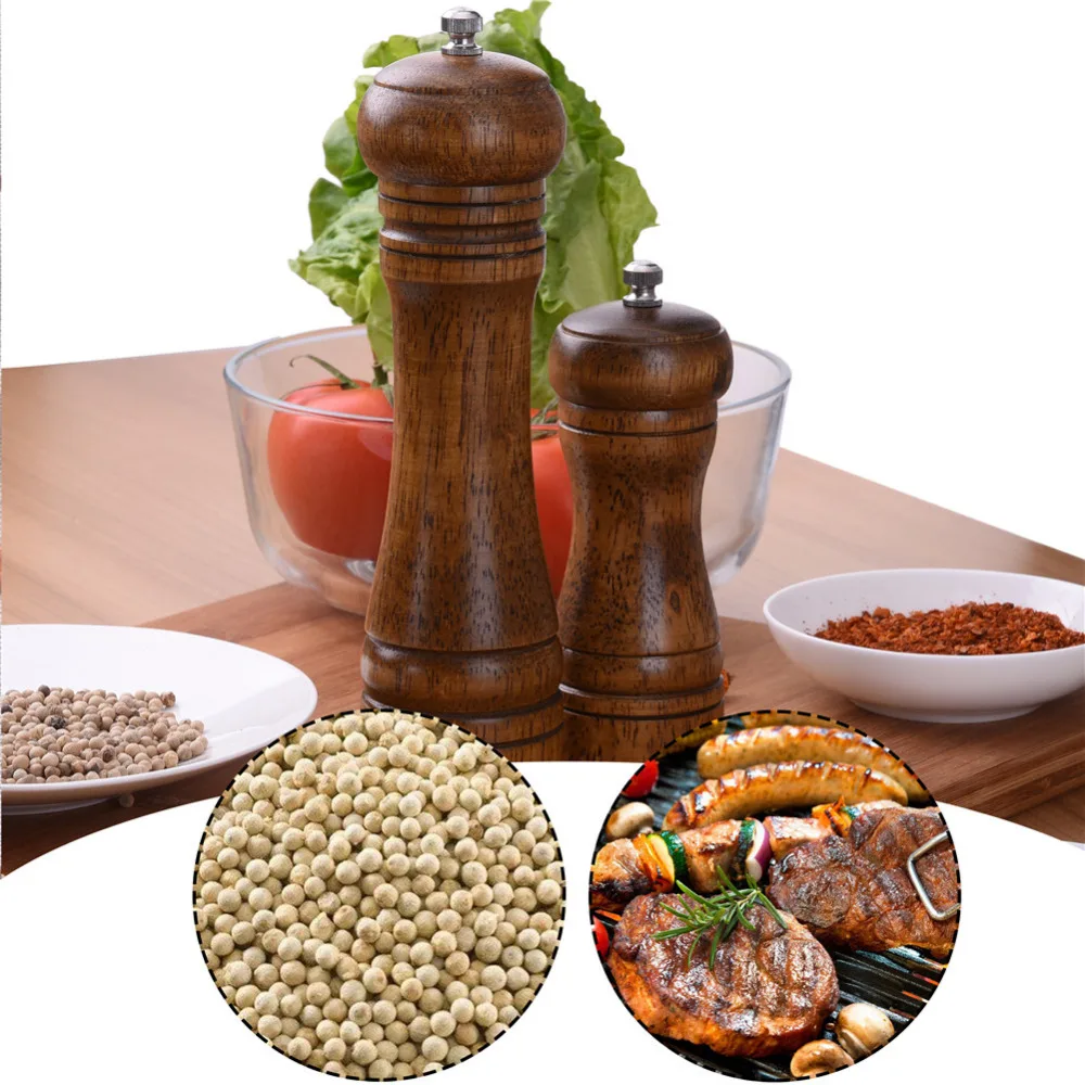 Wooden Salt & Pepper Grinders Salt And Pepper & Spice Grinders Mills Manual Mill Creative Kitchen Tools