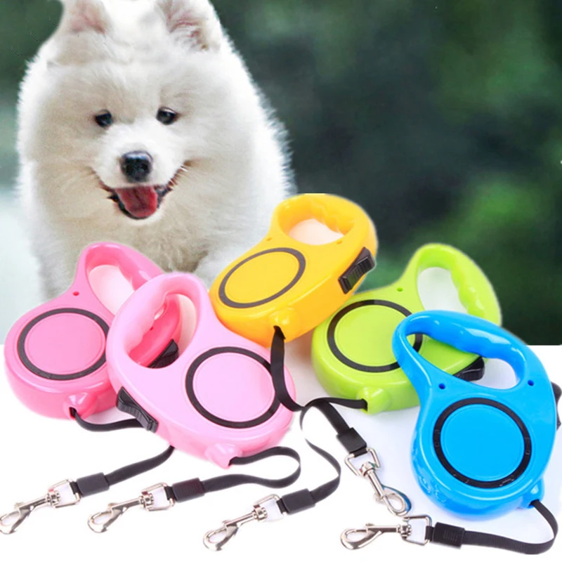 prativerdi Fashion ABS High-Grade Stable Durable 3 Meter Automatic Retractable Dog Traction Rope Leashes Pet Leads Pet Supplies