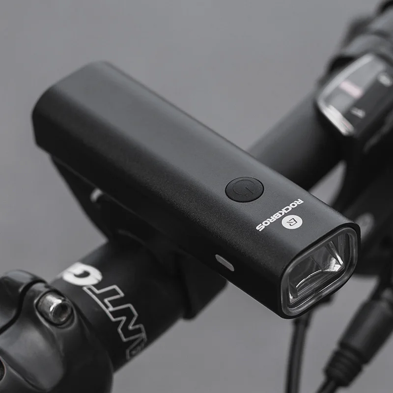 ROCKBROS велосипедная фара непромокаемая USB зарядка MTB велосипедная передняя лампа Велоспорт Сверхлегкий фонарик Наружное ночное снаряжение
