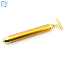 24K водонепроницаемый Пульс красота бар T Форма укрепляющий роликовый массажер для лица Уход за кожей