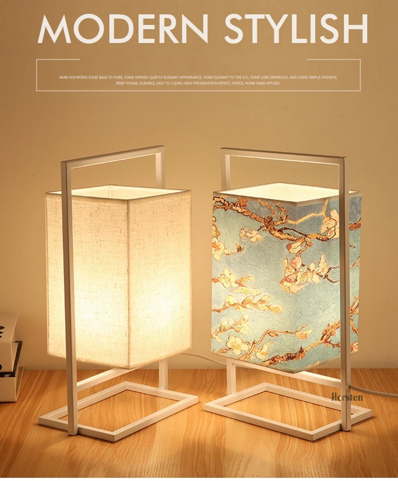 Nordic Modern Simple Fabric Iron Table Lamp E27 Table Lights Bedside Lamps For Bedroom Living Room Study Home Lighting (1)