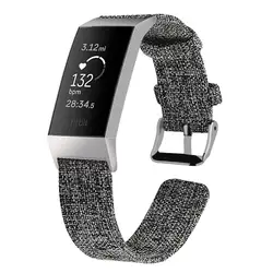 Холст заменить для мужчин t ремешок для Fitbit Charge 3 группа ткань ремешок нейлон для мужчин женщин Smartwatch интимные аксессуары