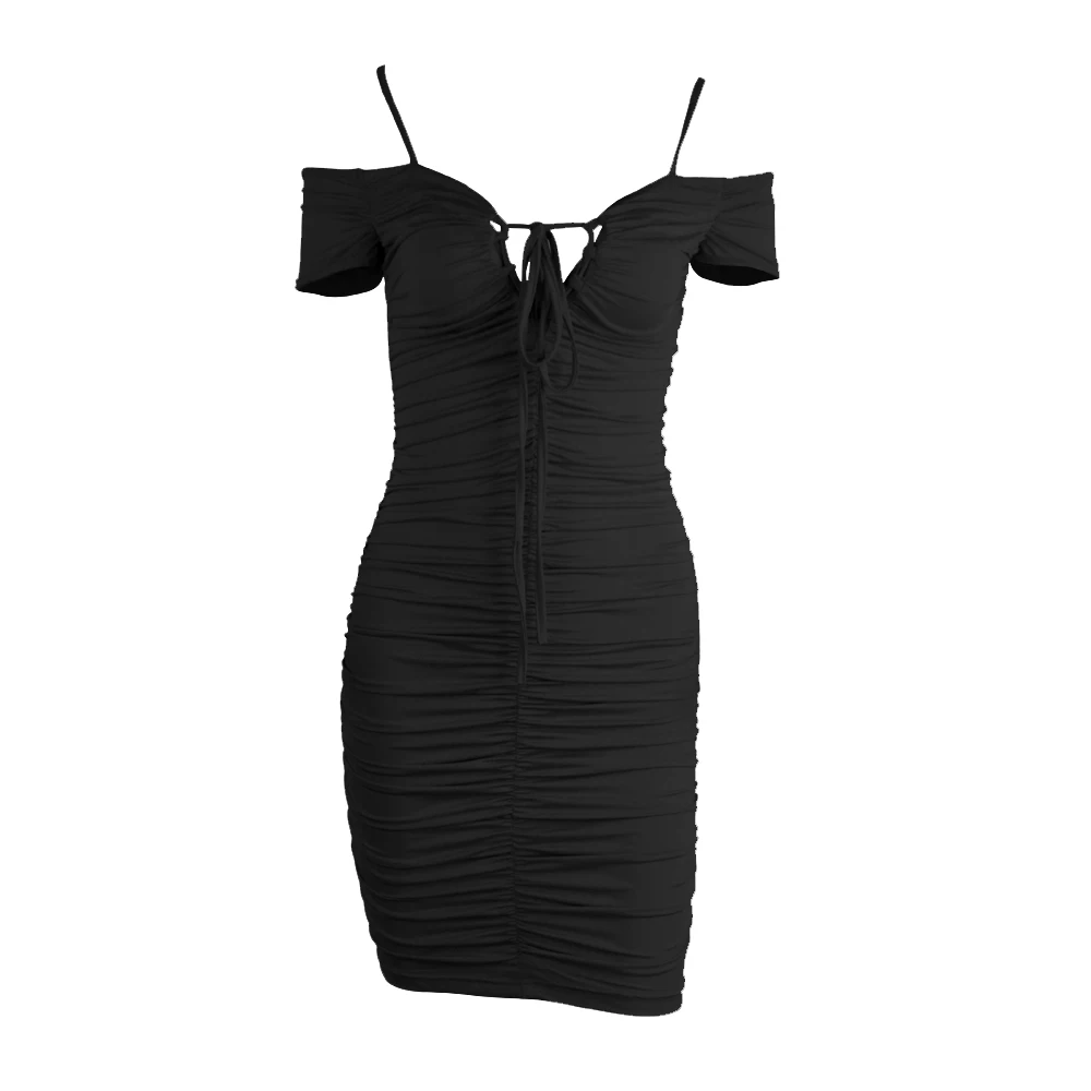 Женское платье футляр Wantmove клубное мини на молнии сзади с открытыми плечами и