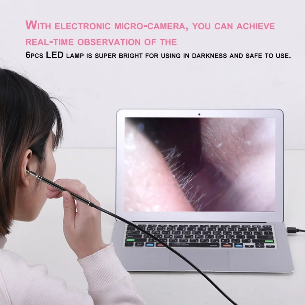 HD визуальный инструмент для чистки ушей Para Orejas usb type-c инструмент для чистки ушей в ухо Чистка эндоскопа наушник с мини светодиодный ручкой для камеры