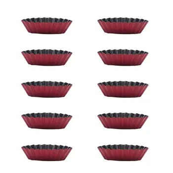 

10pcs Egg Tart Mold Large Size DIY Cake Mold Baking Tool For Home Store Kitchen (Diameter 7.5cm)