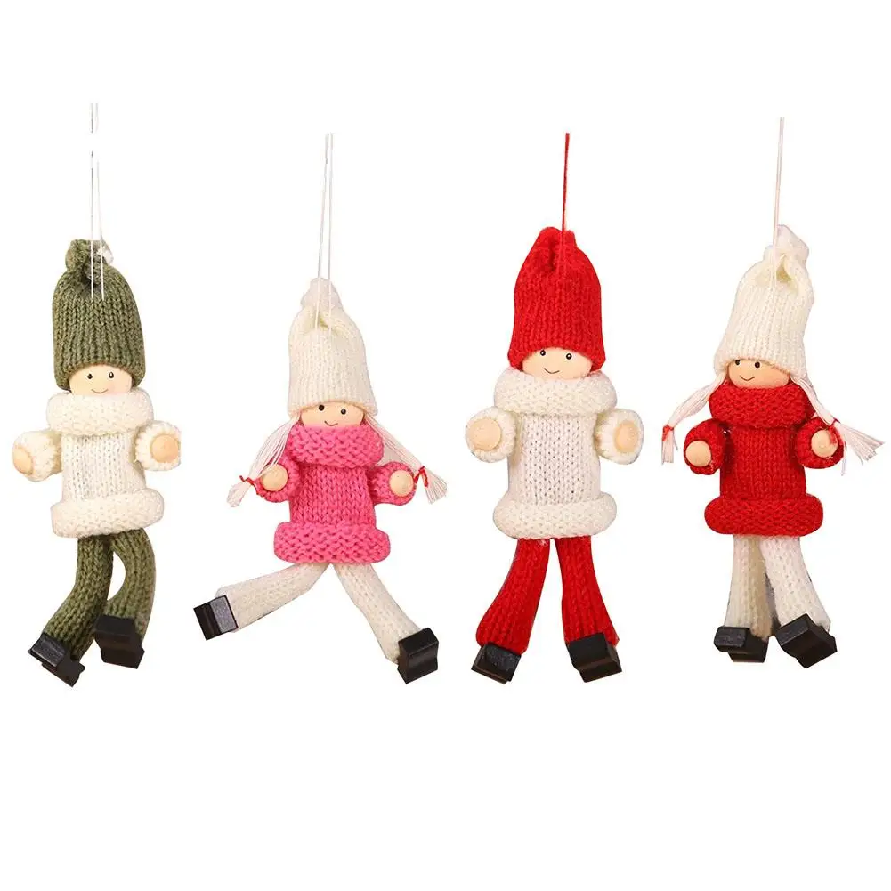 

New Year Christmas Angel Girl Boy Plush Dolls Xmas Tree Hanging Ornament Pendant Party Christmas Decorations for Home Kids Gift