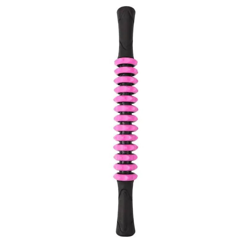 Розовый Массажный ролик для тела ног ручной Релакс Stick Relieve фитнес для мышц оборудование - Цвет: Розовый