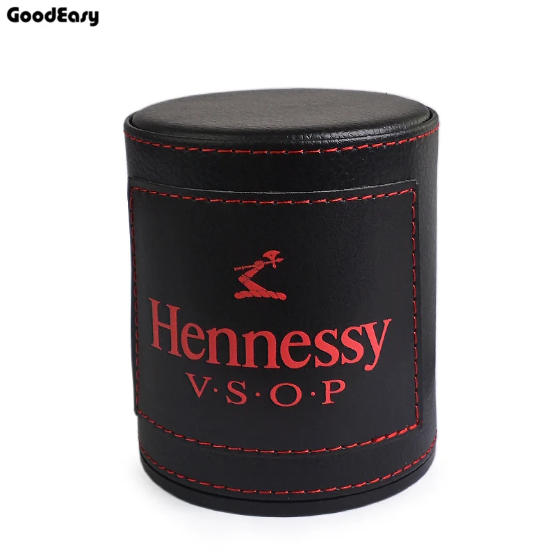 Лидер продаж Черные Hennessy кожаный стакан для игральных костей набор пластиковых