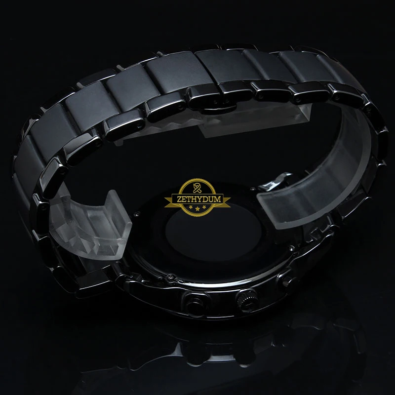 Керамический ремешок для часов матовый ремешок для часов черный браслет наручные часы ремешок 22 24 мм Бабочка Пряжка Чехол для часов ремень для AR1451 AR1452