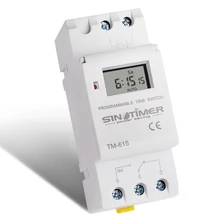 SINOTIMER Brand 7 Dias INTERRUPTOR do Relé de TEMPO Digital Programável Semanal Temporizador Eletrônico de Controle AC 220 v 230 v Din 16A montar ferroviário