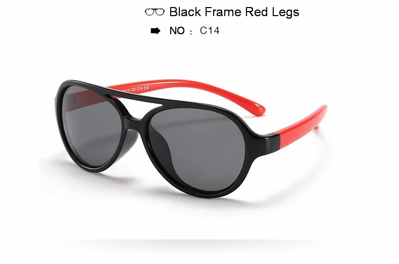 Очки детские Ретро детские прогулочные солнцезащитные очки модный бренд поляризованные очки Пилот авиационные защитные очки UA400 - Цвет линз: C14