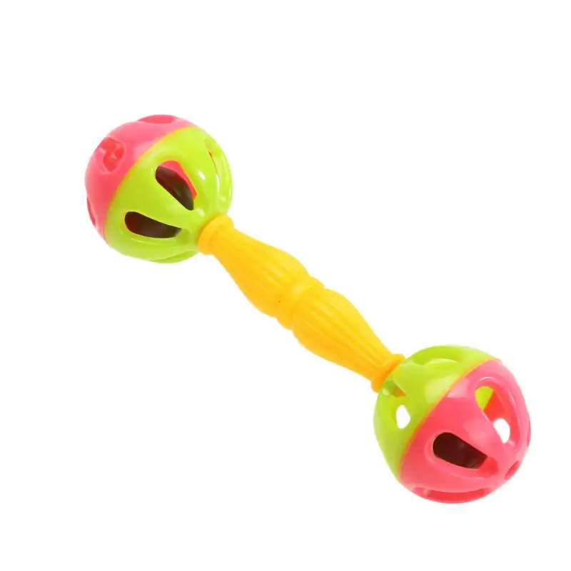 

Shaking Dumbells Baby Rattle Bells Early Sound Development Toys Infant Baby Kids Grasp Toy Educational Funny Children Gift