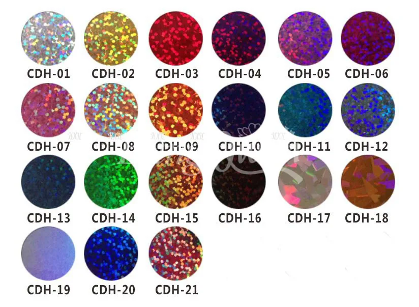Hologram Vinyl Film Color Chart
