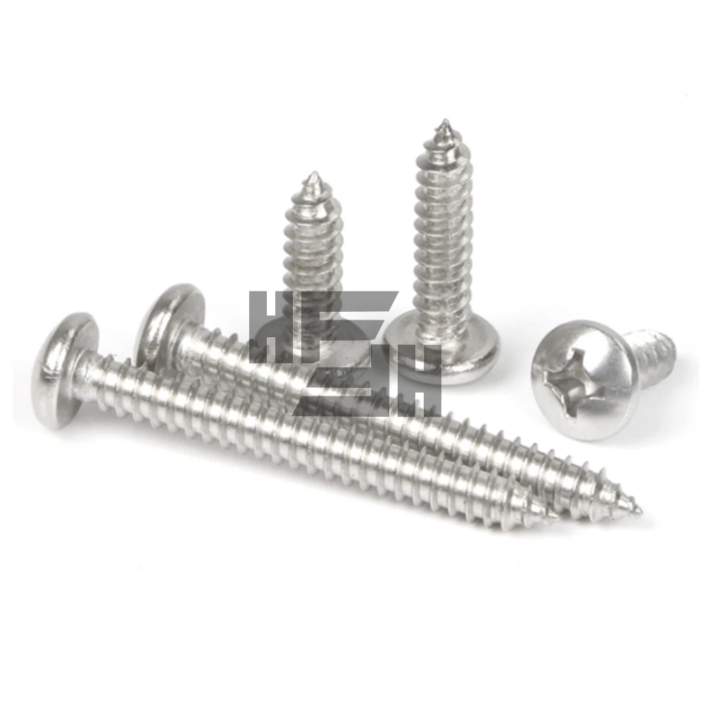 Manufacturer wholesale M2.2 M2.6 M3 M4 M5 M6 round head screw 304 stainless steel self tapping
