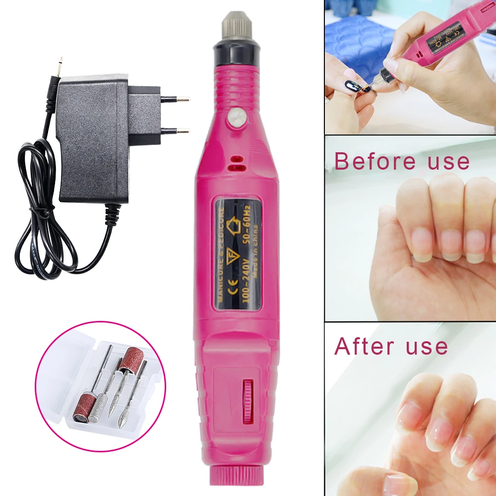 

Power Professional Electric Manicure Machine Pen Pedicure Nail File Nail Tools 4 bits Drill Nail Drill Machine