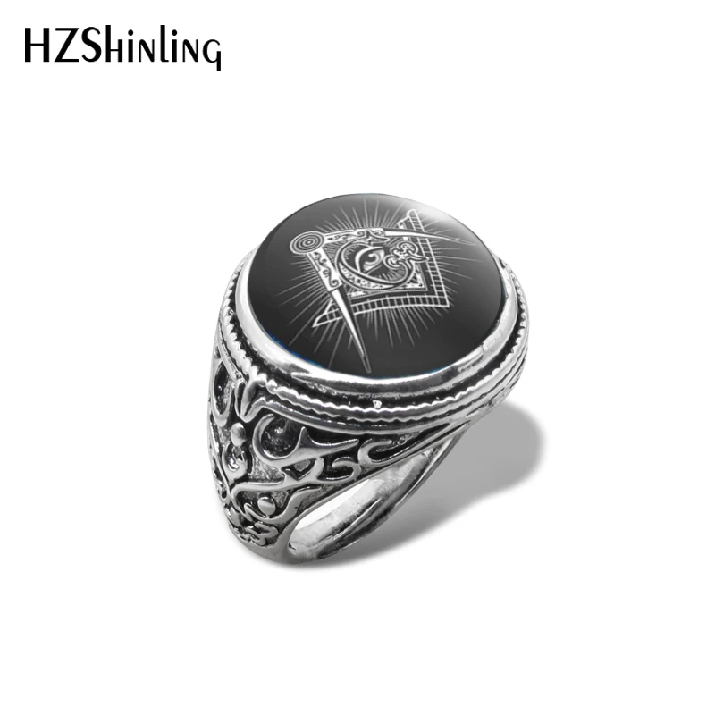 

2019 New Illuminati Symbol Vintage Ring All Seeing Eye Rings Glass Dome Hand Craft Photo Jewelry