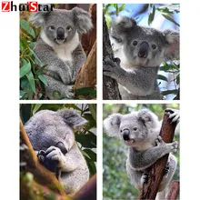 5D bricolage diamant peinture mignon Koala point de croix carré diamant Animal icône diamant broderie strass mosaïque décor à la maison ZWQ