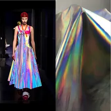 RUBIHOME 1 шт.(100x145 см) дизайнерская Лазерная ТПУ кожаная ткань для рукоделия шитья дома Свадебное платье Сценическое украшение тонкая 0,1 мм