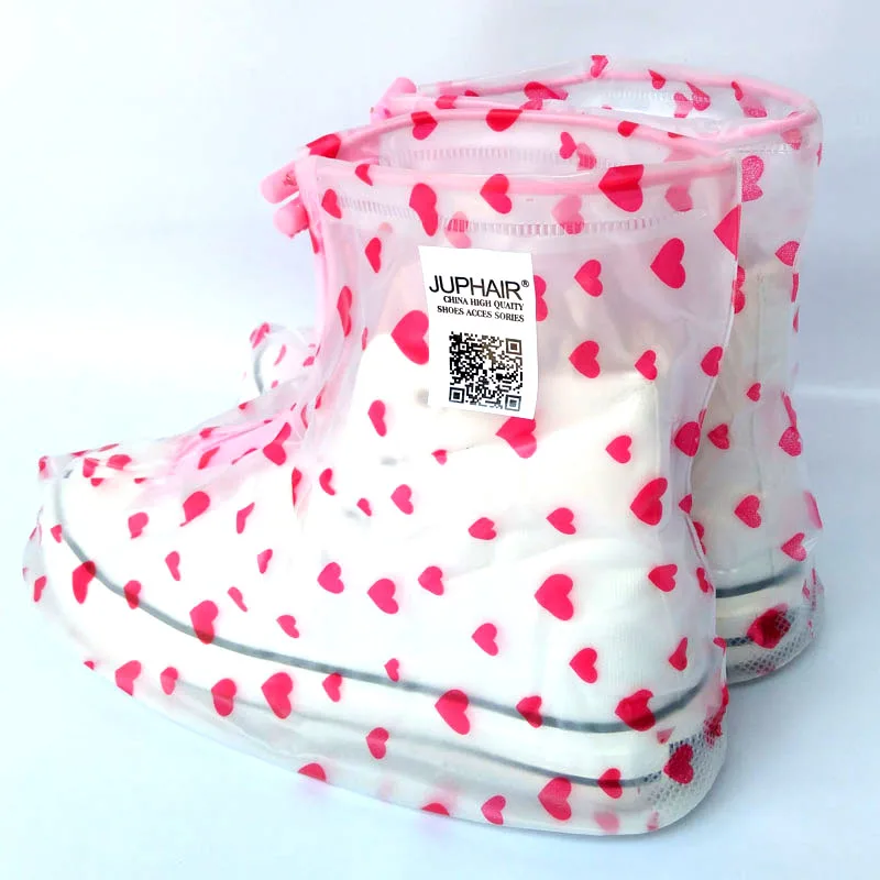 JUP Waterproof Rain Reusable Shoes Covers All Seasons Slip-resistant Zipper Rain Boot Overshoes Men&Women's Shoes Accessories