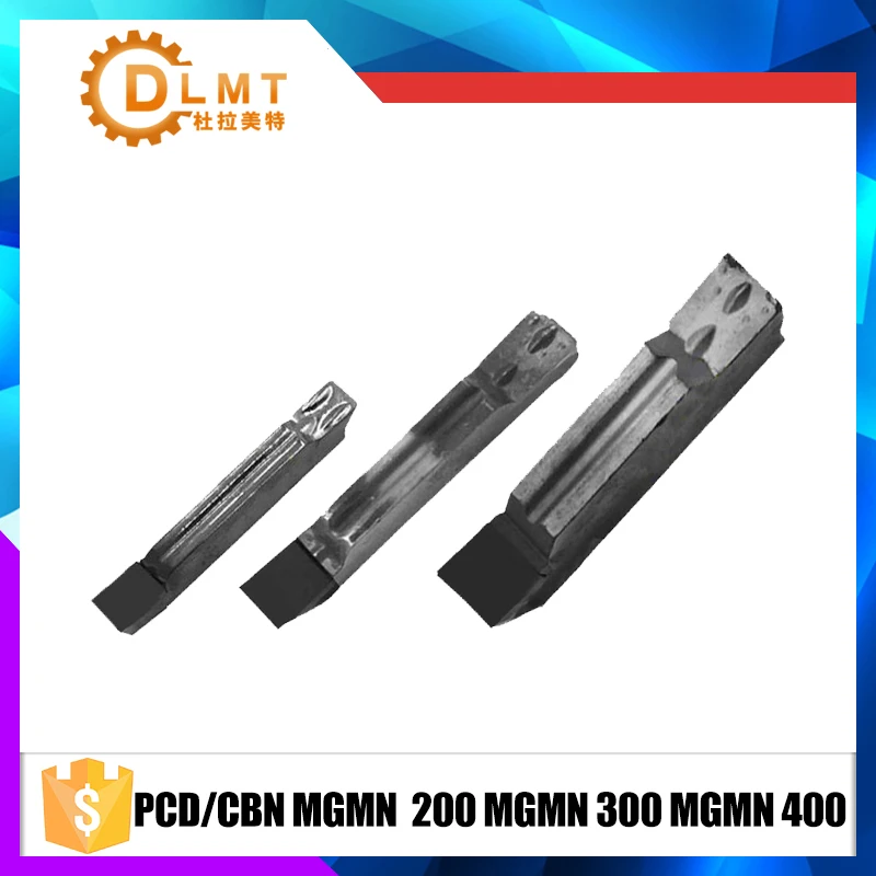 

2PCS PCD CBN MGMN200 MGMN300 MGMN400 PCD Insert Solid Diamond Cutting Tool Tipped Indexable CNC Cutter