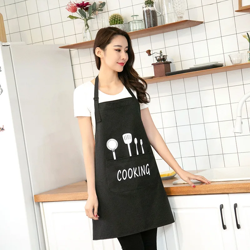 

Waterproof Women Aprons Kitchen Restaurant Cooking Aprons With Pocket Work Apron Waiter Kitchen Cook Tool U2159
