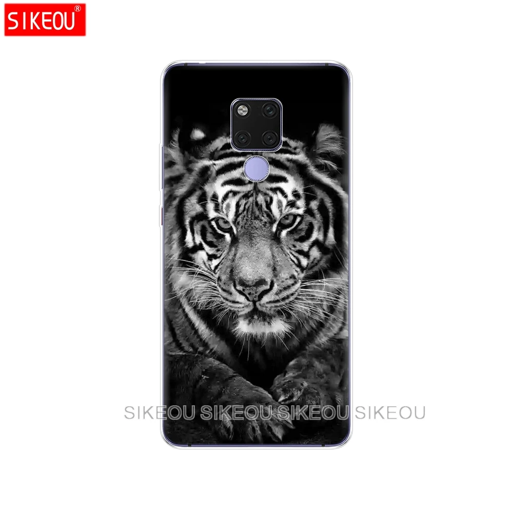 Мягкий силиконовый чехол для Huawei Mate 20 pro телефона X оболочка Обложка mate20 волк тигр