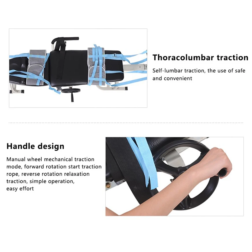 Портативная Шейная поясничная Тяговая Кровать Массажная кровать прочная профессиональная машина регулируемый пояс для тела тяговое оборудование