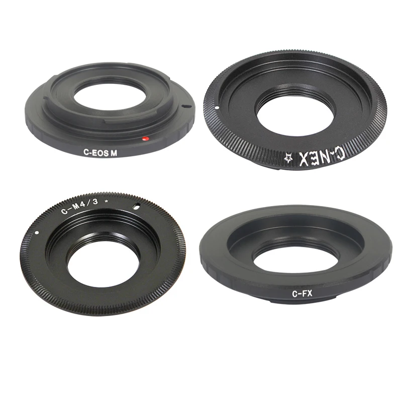 Adapter Ring C Mount Movie Lens To for Canon EOS M FX NEX M4/3 MFT