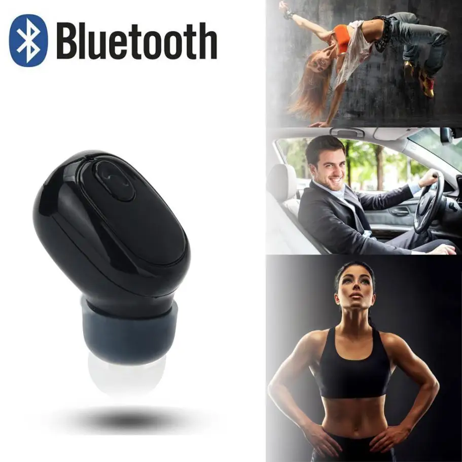 

Mini Wireless Bluetooth 4.1 Stereo Headset In-Ear Earphone Earbuds Music Calling Phone Call running cycling, hiking, yoga