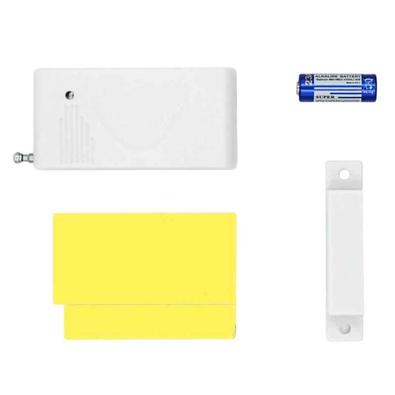 Батарея Питания Магнитный контактный датчик беспроводной датчик оконной двери 433 МГц 1527 код для любой беспроводной системы охранной сигнализации